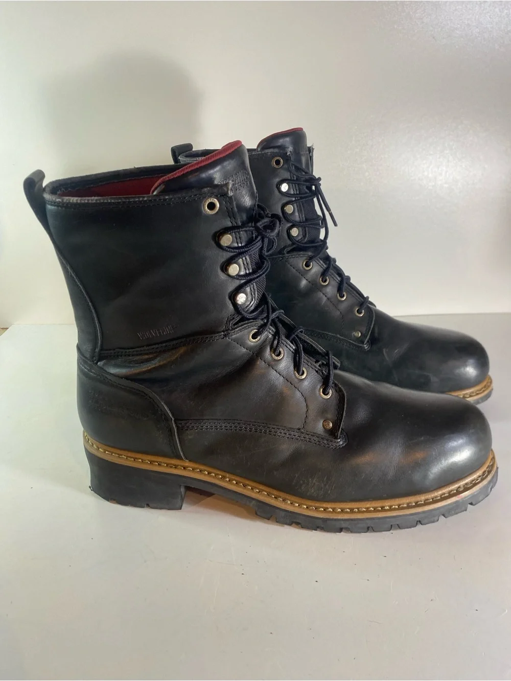 Wolverine Snyder Insulated Steel Toe Black Leather Boots Size 14M